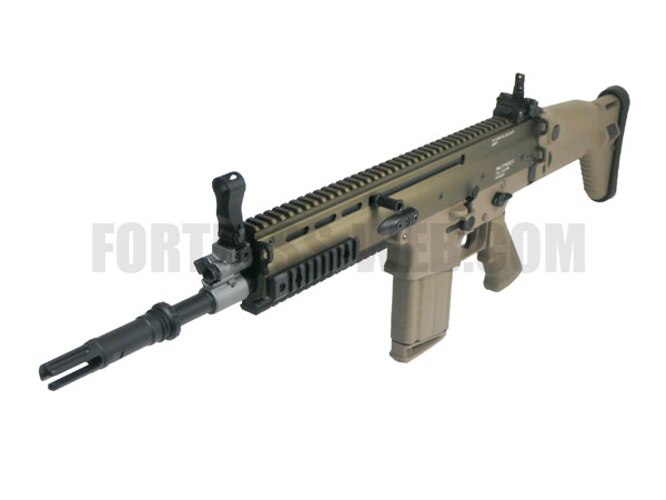 格安正規店東京マルイ 次世代電動ガン SCAR-H FDE スナイパー仕様 ライフルスコープ サイレンサー バッテリー 充電器 等おまけ多数 電動ガン